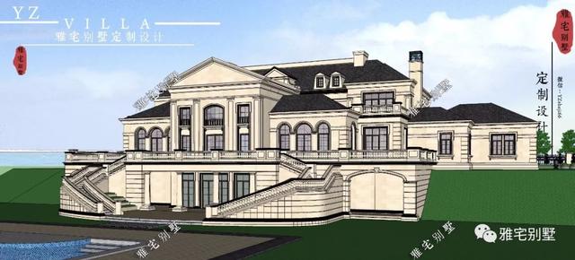 帶半地下室的二層復式樓房設計圖，對稱設計，舒適享受鄉村生活