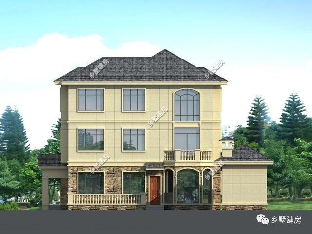 農村三層小洋房設計圖，給父母蓋一棟小院，過一個舒適的生活環境。