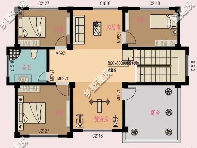 農村三層小洋房設計圖，給父母蓋一棟小院，過一個舒適的生活環境。