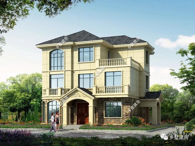 農村三層小洋房設計圖，給父母蓋一棟小院，過一個舒適的生活環境。