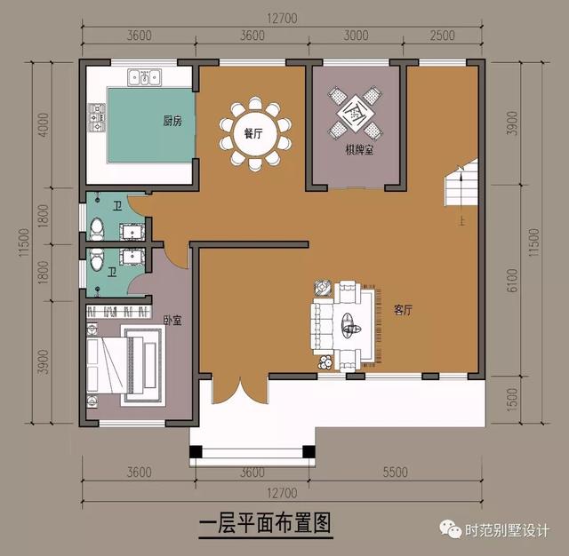 帶大露臺的二層歐式小洋樓設計圖，配色自然和諧，建在村里相當洋氣