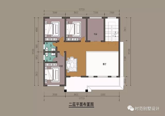 帶大露臺的二層歐式小洋樓設計圖，配色自然和諧，建在村里相當洋氣