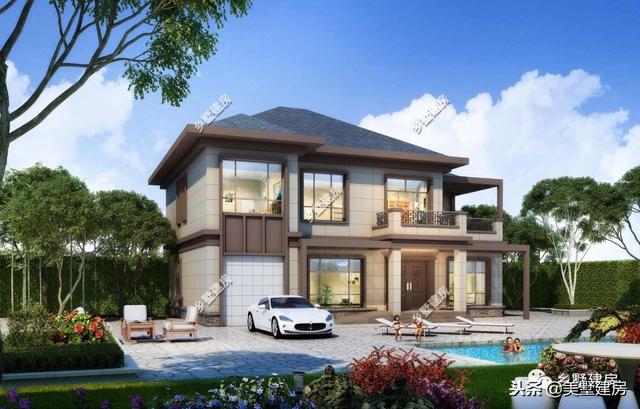 兩棟風格迥異的農村二層自建房，豪華的歐式，精致的美式，你更中意哪一款呢？