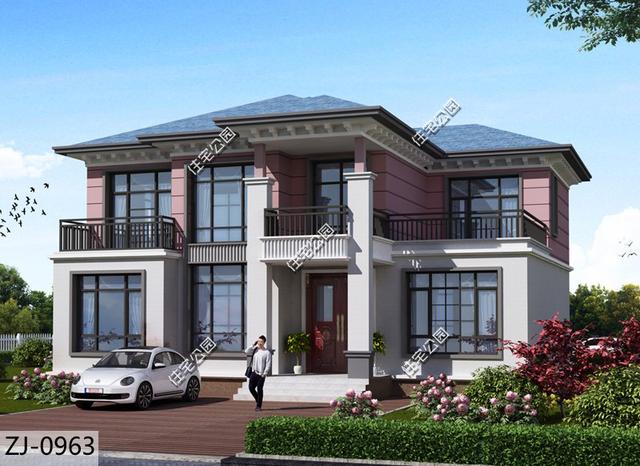 占地173平的新農村二層別墅設計圖，帶有7間臥室，一定能滿足大家的居住需求。