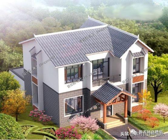5棟外表典雅大氣，內部布局合理舒適的別墅設計圖，只需要30萬就能蓋起！
