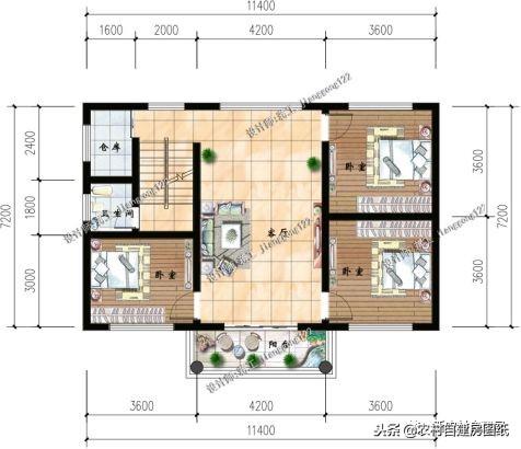 5棟外表典雅大氣，內部布局合理舒適的別墅設計圖，只需要30萬就能蓋起！