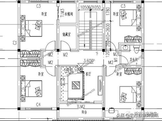 5棟外表典雅大氣，內部布局合理舒適的別墅設計圖，只需要30萬就能蓋起！