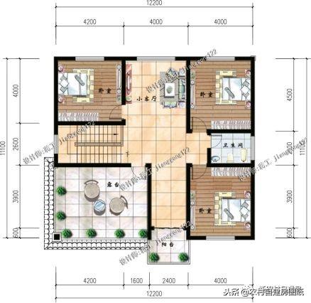 5棟外表典雅大氣，內部布局合理舒適的別墅設計圖，只需要30萬就能蓋起！