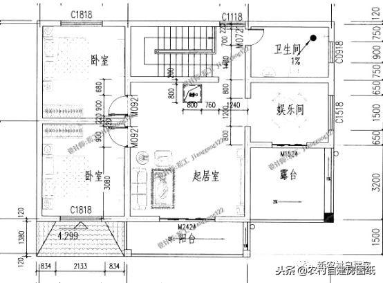 5棟外表典雅大氣，內部布局合理舒適的別墅設計圖，只需要30萬就能蓋起！