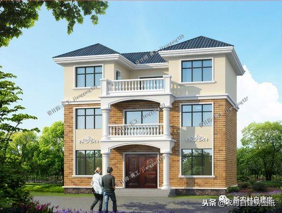 5棟外表典雅大氣，內部布局合理舒適的別墅設計圖，只需要30萬就能蓋起！