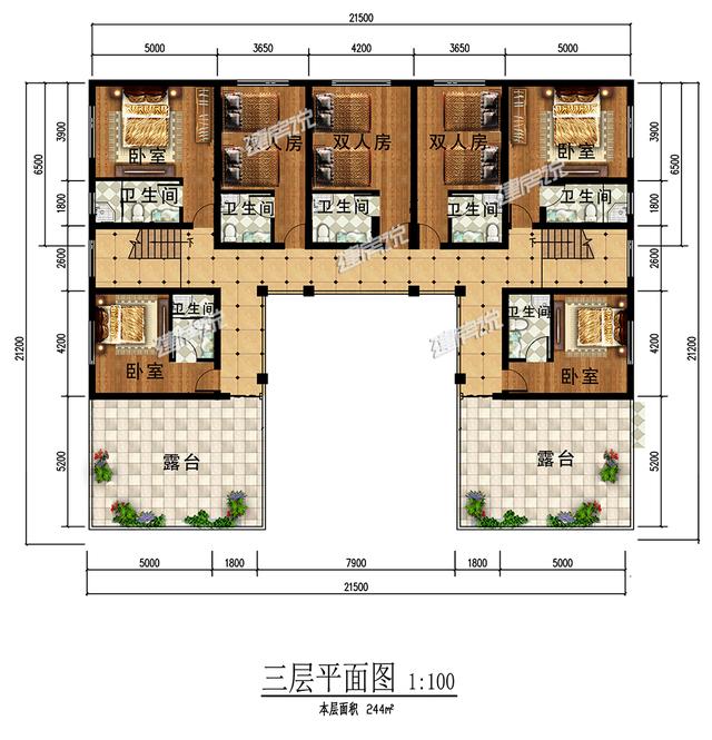 大氣三層四合院，占地方正，漂亮又接地氣，是開民宿最佳戶型。