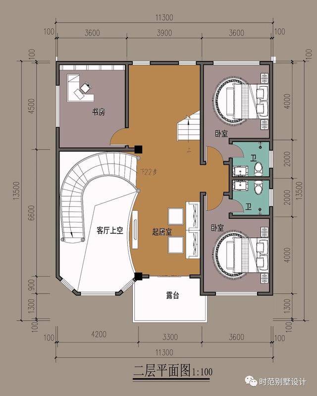 三層高檔別墅設計圖，造型宏偉高大，臥室多，享受悠閑精致的鄉村生活