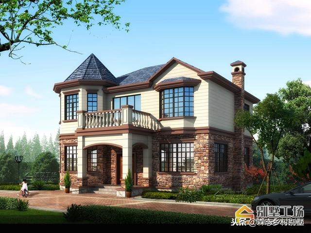 11.9X13.5米二層歐式別墅，外觀漂亮大方，布局實用。