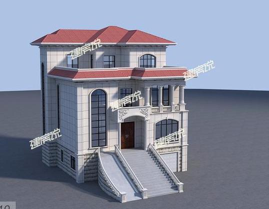 帶架空層的三層別墅設計圖，占地雖小，卻豪氣沖天，耐看！