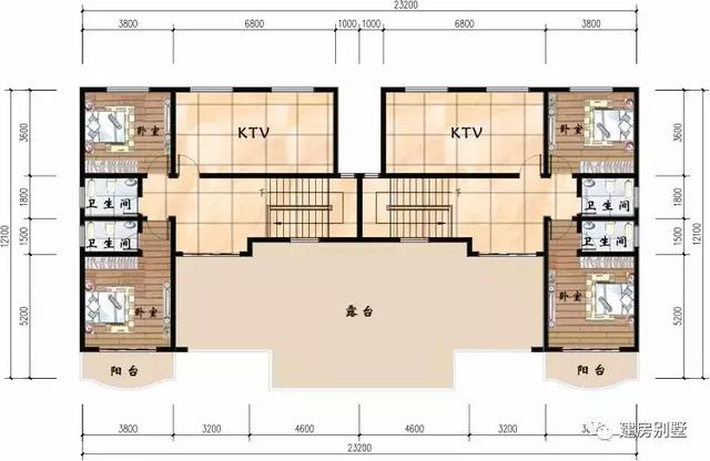 兩款三層兄弟雙拼別墅設計圖，簡單不失氣派，第二棟采光特別好