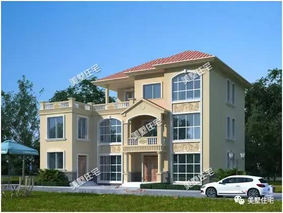 10間臥室的三層別墅設(shè)計圖，挑高客廳體面大方，可宿可出租