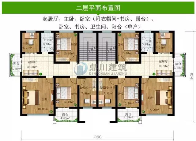 共堂屋雙拼歐式三層自建別墅設計圖，村里無同款，放心建！