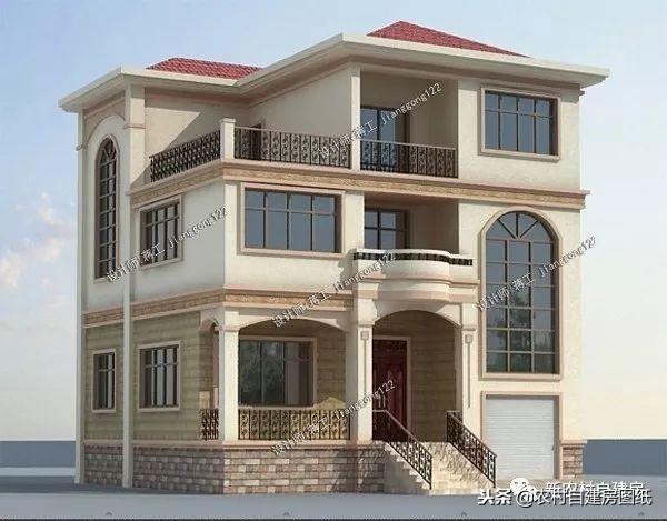 小戶型鄉村別墅設計圖紙，3款三層4款二層，面積都不超過100平