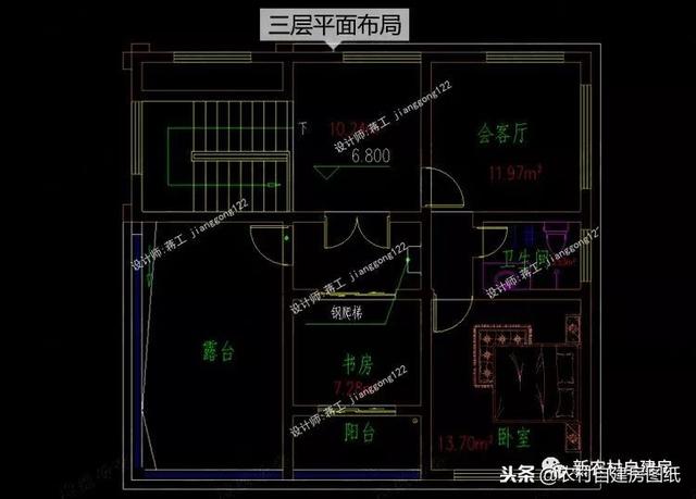 小戶型鄉村別墅設計圖紙，3款三層4款二層，面積都不超過100平