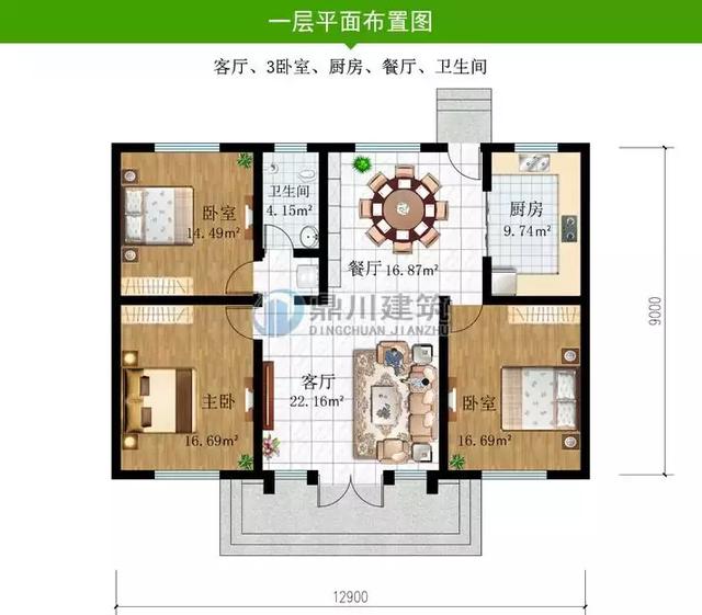 幾款一層農村自建房屋設計圖推薦，看布局都超喜歡第1套，13萬可建