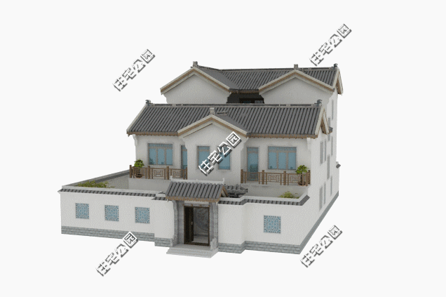 中式合院才是建房首選，13×16米雙庭院戶型設計圖，打造愜意鄉村生活