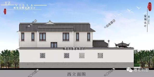 兩層唯美新中式別墅設計圖推薦，錯落有致，盡顯江南小情調