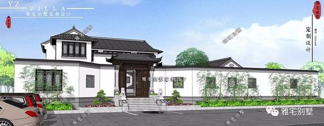 兩層唯美新中式別墅設計圖推薦，錯落有致，盡顯江南小情調