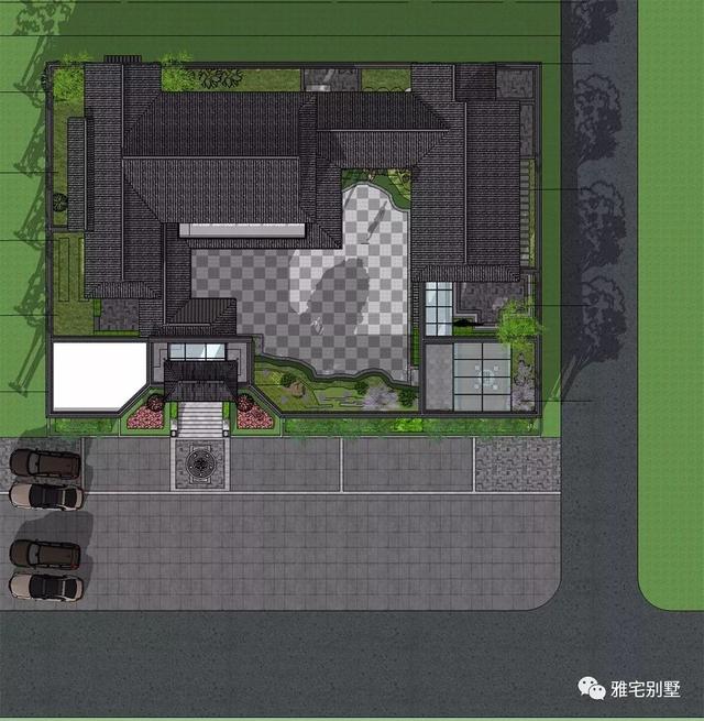 兩層唯美新中式別墅設計圖推薦，錯落有致，盡顯江南小情調