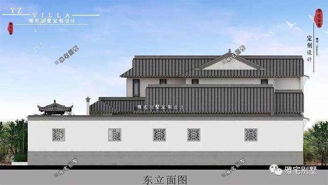 兩層唯美新中式別墅設計圖推薦，錯落有致，盡顯江南小情調