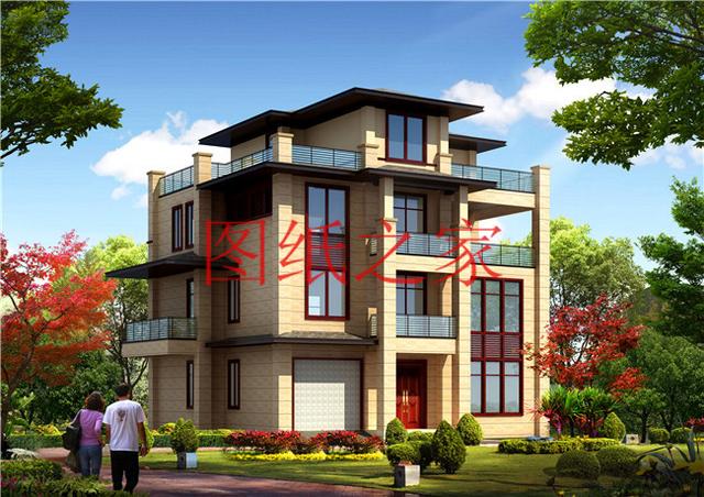 13.8X12.5米的四層別墅設計圖，170平大戶型，美觀奢華、氣勢恢宏！