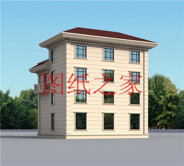 13.8X12.5米的四層別墅設計圖，170平大戶型，美觀奢華、氣勢恢宏！