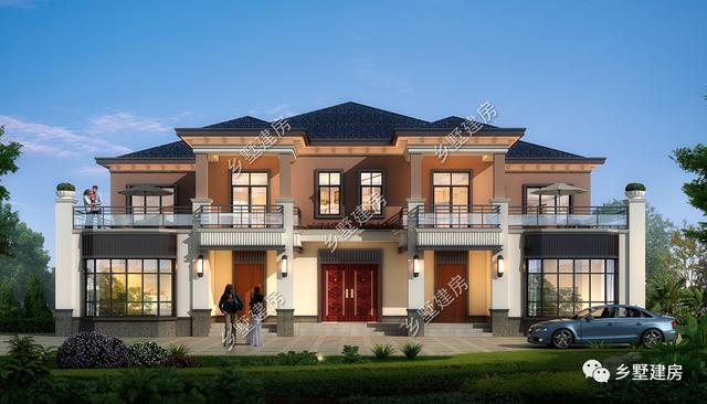 雙拼別墅設計圖，家里兄弟姐妹多，實用大氣還有檔次！