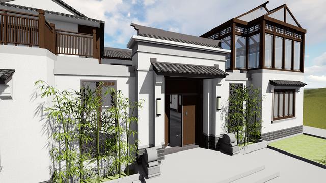 合院中式別墅設計圖，東方神韻之美，至高至上的境界