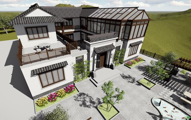 合院中式別墅設計圖，東方神韻之美，至高至上的境界