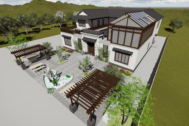 合院中式別墅設計圖，東方神韻之美，至高至上的境界