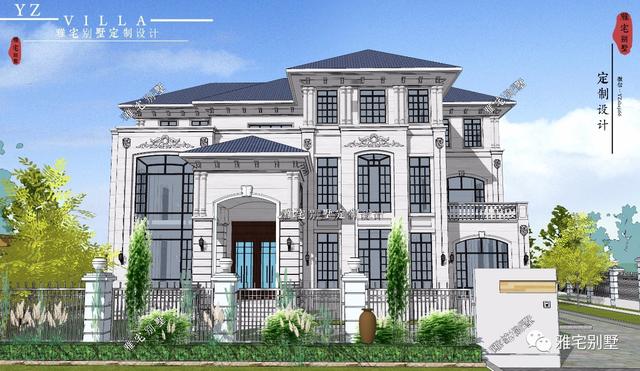 湖南三層歐式別墅設計圖，一套遠離城市喧囂的居家之所