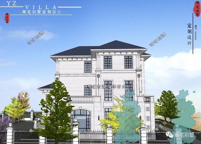 湖南三層歐式別墅設計圖，一套遠離城市喧囂的居家之所
