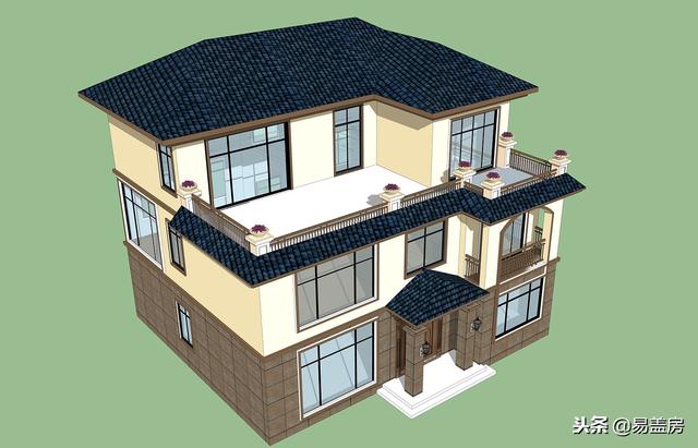 歐式別墅設(shè)計(jì)圖，家庭KTV配頂層露臺(tái)，生活享受引鄉(xiāng)親羨慕，造價(jià)60萬(wàn)