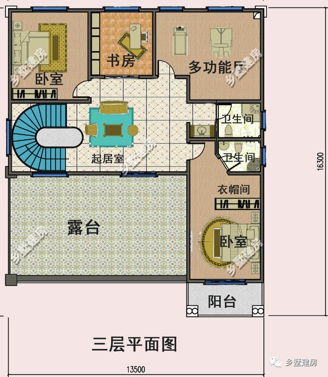 14X16米的農村別墅設計圖，為了過年回家有面子，您的首選！
