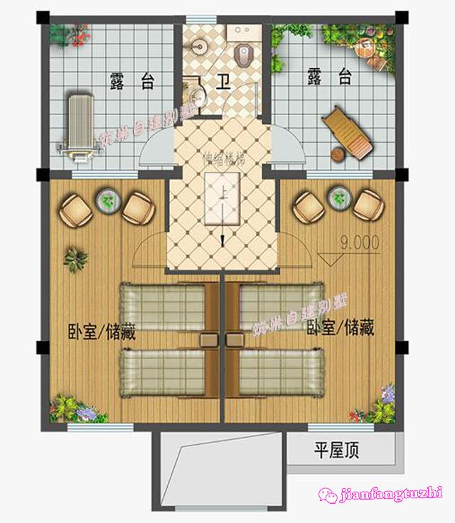 100平米以內農村四層小別墅設計圖，你的夢幻花園！