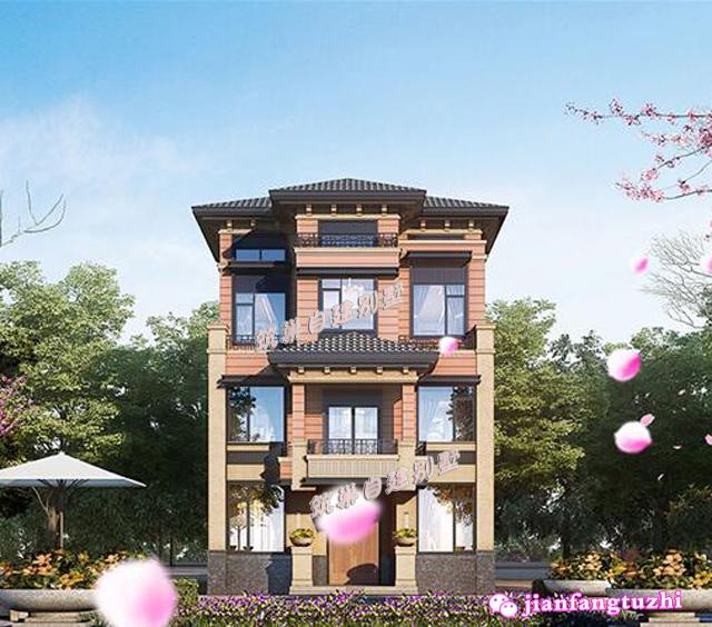 100平米以內農村四層小別墅設計圖，你的夢幻花園！