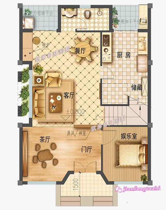 100平米以內農村四層小別墅設計圖，你的夢幻花園！