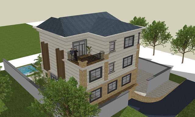 54萬360平方三層大氣別墅設計圖，室內布局盡然都是業主想法