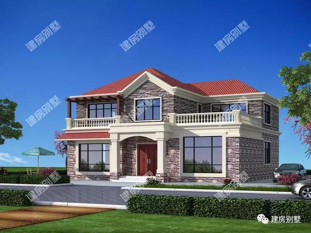 兩層小別墅設計圖，框架結構形式，住一百年都跟新的一樣