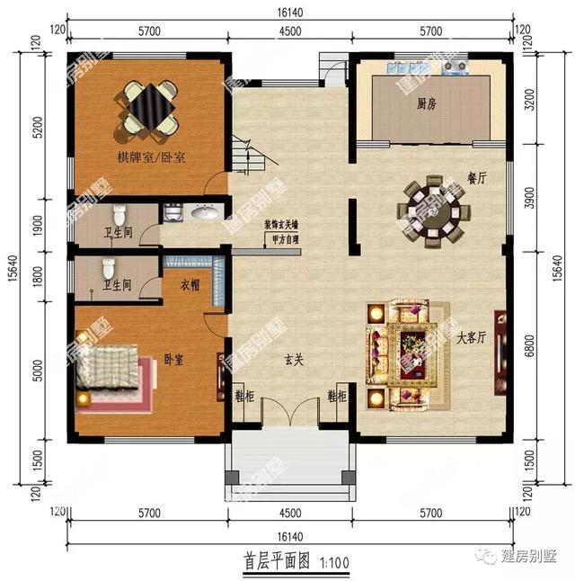兩層小別墅設計圖，框架結構形式，住一百年都跟新的一樣