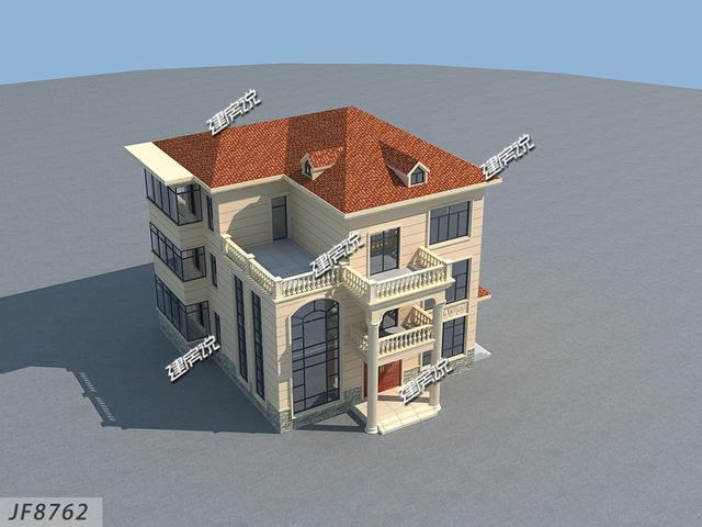 鄉村自建別墅設計圖，占地163平，方方正正好戶型，值得一建