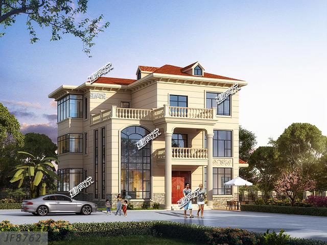 鄉村自建別墅設計圖，占地163平，方方正正好戶型，值得一建