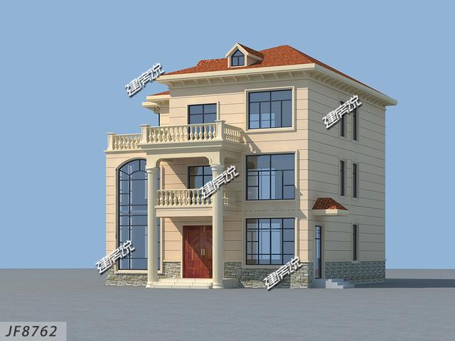 鄉村自建別墅設計圖，占地163平，方方正正好戶型，值得一建