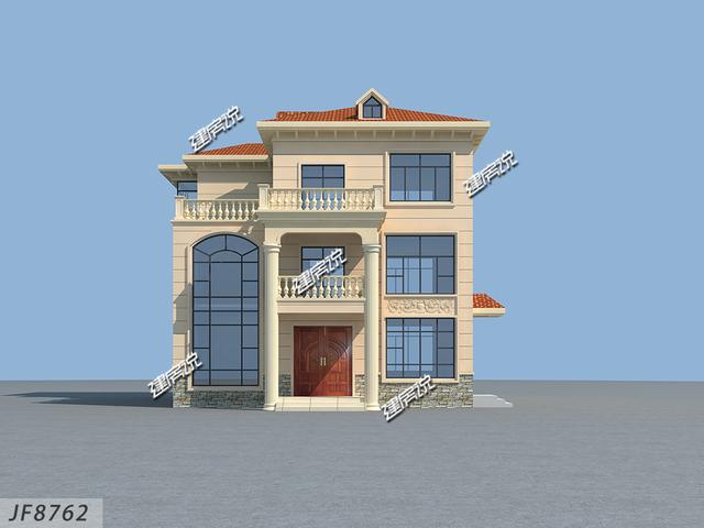 鄉村自建別墅設計圖，占地163平，方方正正好戶型，值得一建