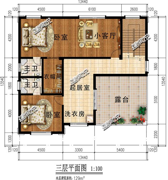 三層別墅設(shè)計(jì)圖，挑空客廳，大氣極了！包您滿(mǎn)意！